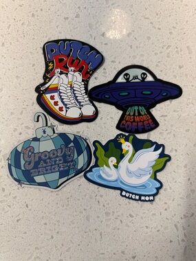 Dutch Bros Colorful Sticker Pack - Blue, Purple, White, Green, Red